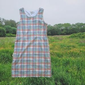 L.L. Bean Vintage Plaid Dress Size 10